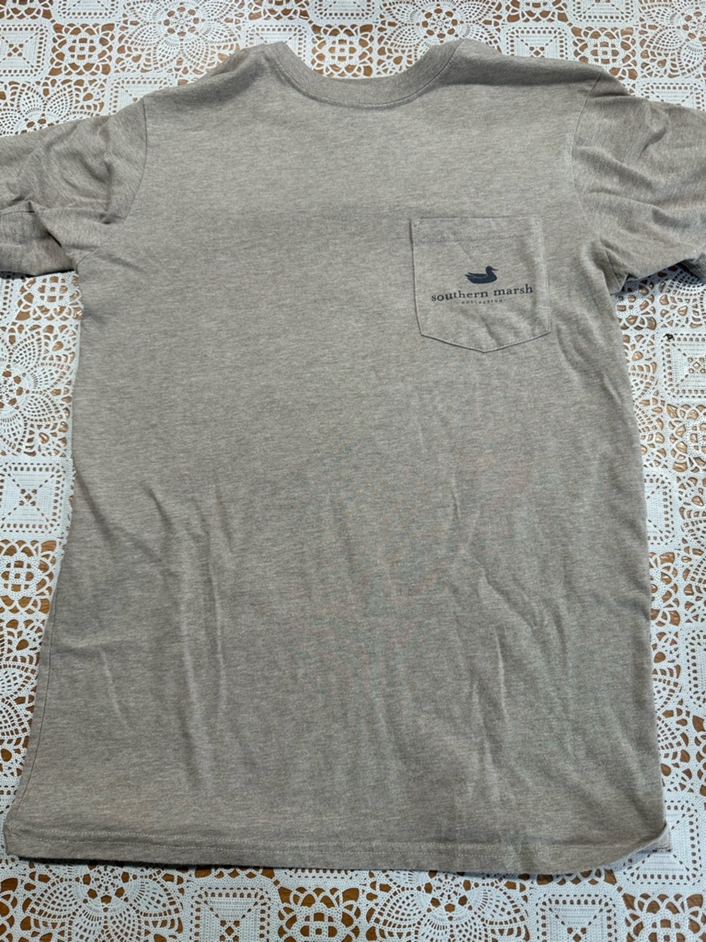 Southern Marsh Men's Short-Sleeve Pocket Tee in Heather Tan